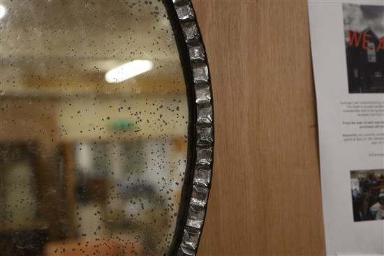 An Irish style oval mirror, W.42cm, H.62cm